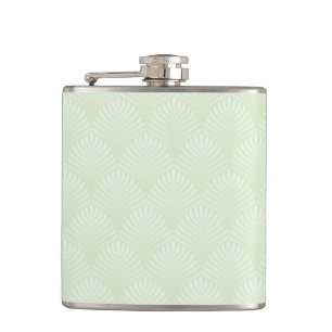 Flasques Motif classique de feuillage dans le blanc et le
