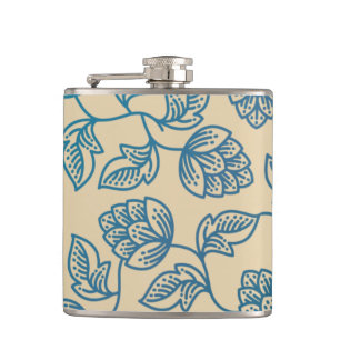 Flasques Motif Classique de Feuilles de Houblon Vintage
