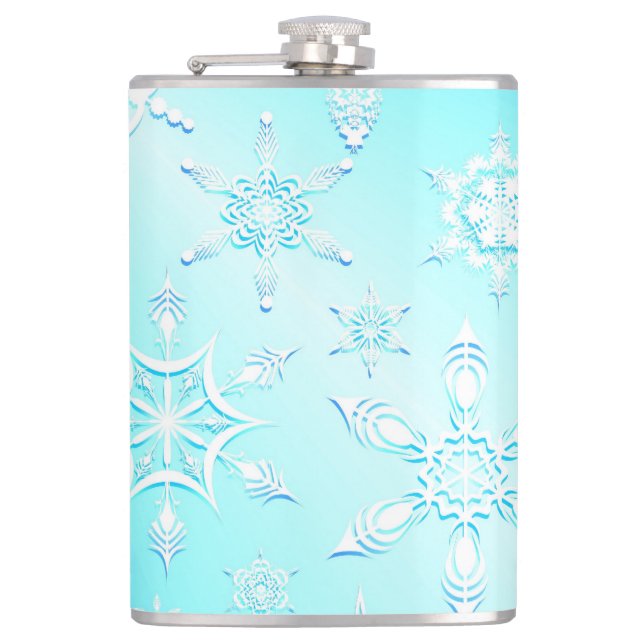 Flasques Motif Crystal Snowflakes (Devant)