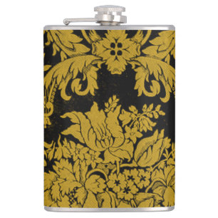 Flasques Motif Damassé Doré de Louis XIV