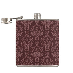 Flasques Motif damassé violet foncé