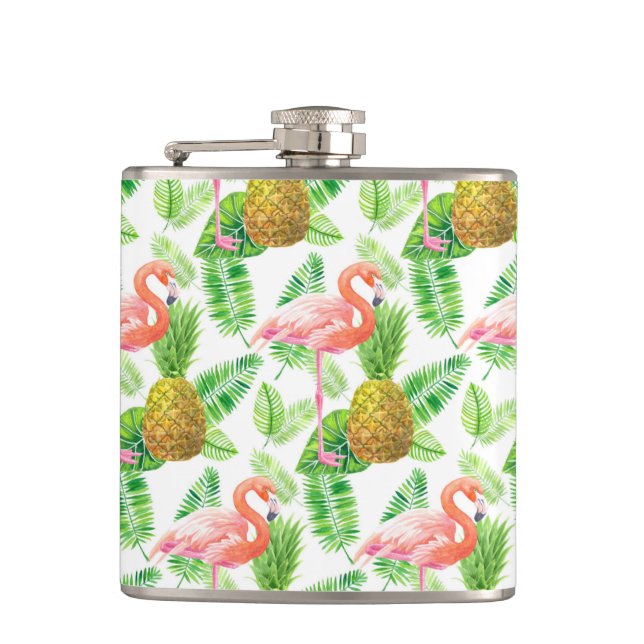 Flasques Motif d'aquarelle de jardin tropical (Devant)