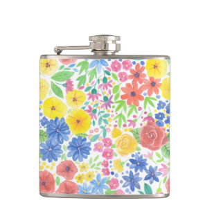 Flasques Motif d'aquarelle florale