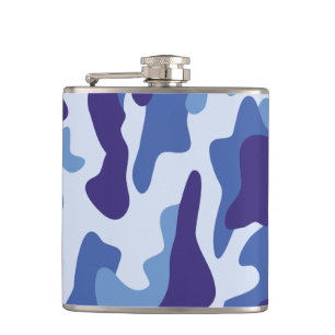 Flasques Motif de camouflage bleu