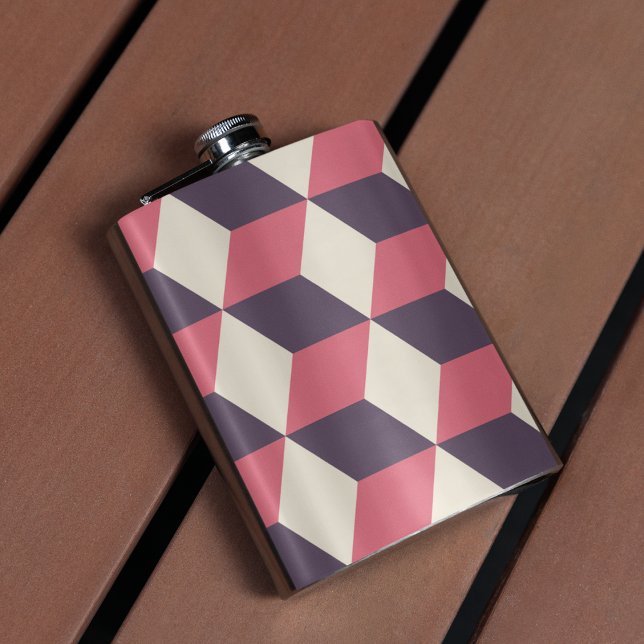 Flasques motif de cubes 3d (flask)