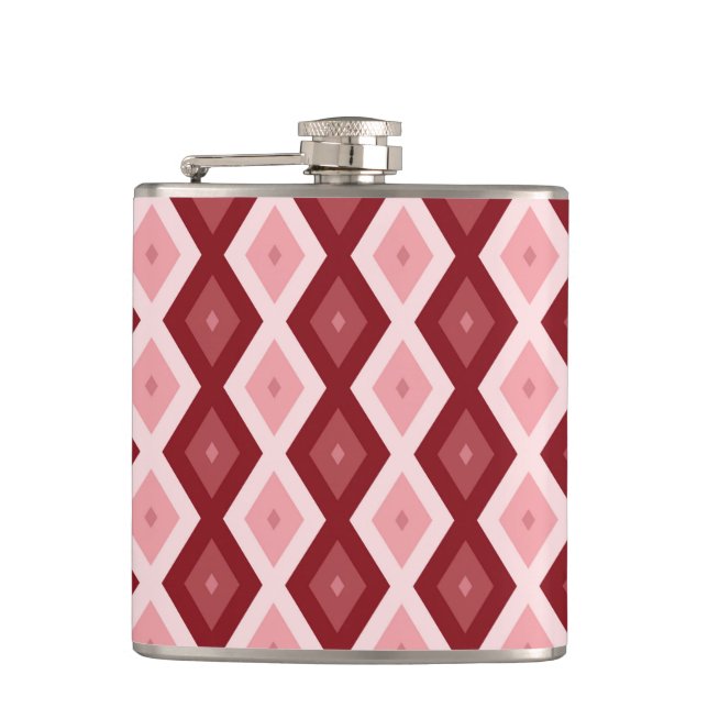 Flasques Motif de diamants rouges (Devant)