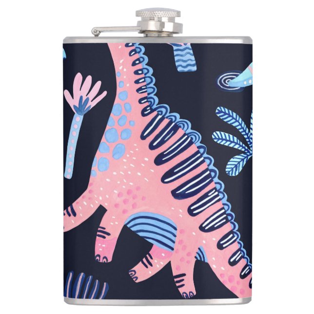 Flasques Motif de dinosaures de bande dessinée mignon. (Devant)
