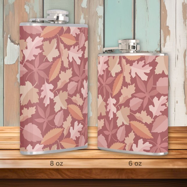 Flasques motif de feuilles de Marsala (Créateur téléchargé)