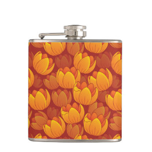 Flasques Motif de fleur d'or