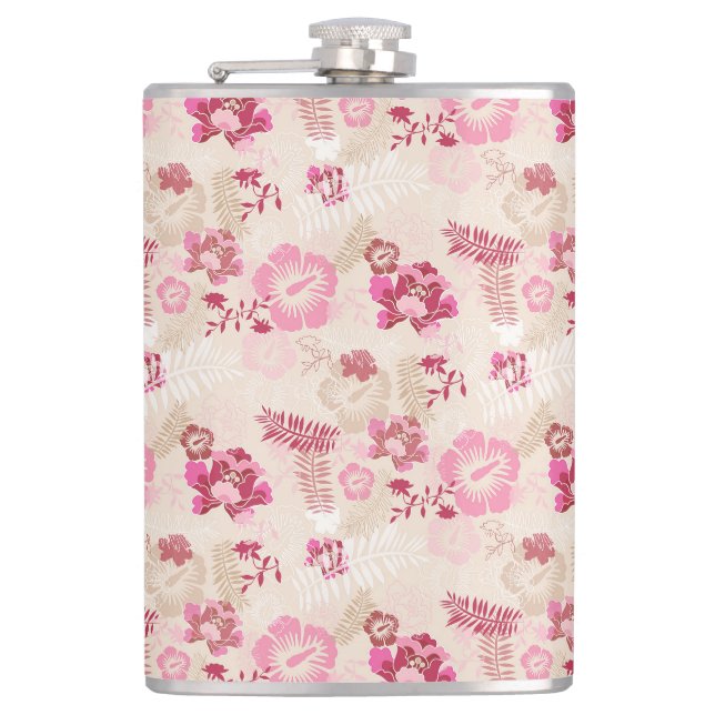 Flasques Motif de fleurs modernes roses mignon (Devant)