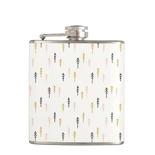 Flasques Motif de forêt d'arbre de Noël (Devant)