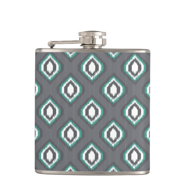 Flasques motif de la tribu rétro-ikat (Devant)