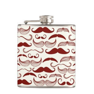 Flasques Motif de moustache, rétro style 3