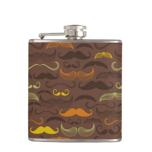 Flasques Motif de moustache, rétro style 5