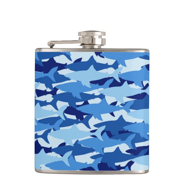 Flasques Motif de requin bleu (Devant)