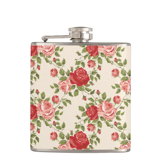 Flasques Motif de roses vintage shabby chic (Devant)