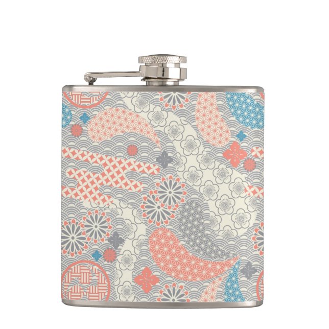 Flasques Motif de style japonais. Illustration (Devant)
