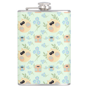 Flasques motif des hiboux