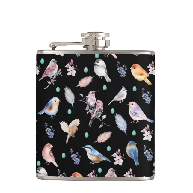 Flasques Motif des oiseaux de printemps (Devant)