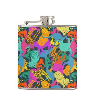 Flasques Motif des silhouettes animales