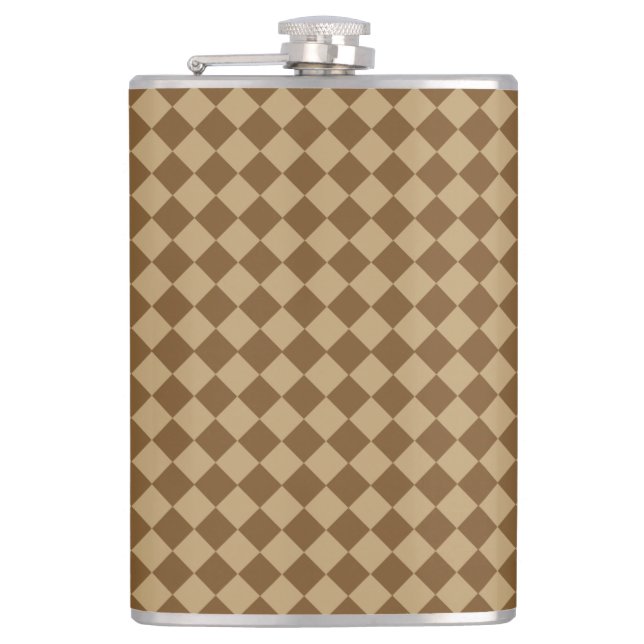 Flasques Motif diamant combiné Brown par STaylor (Devant)