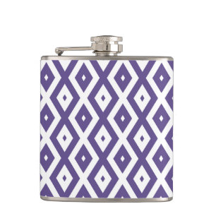 Flasques Motif diamant ultra violet et blanc