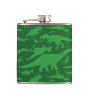 Flasques Motif Dinosaur Vert