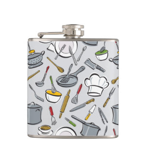 Flasques Motif d'outils de cuisine