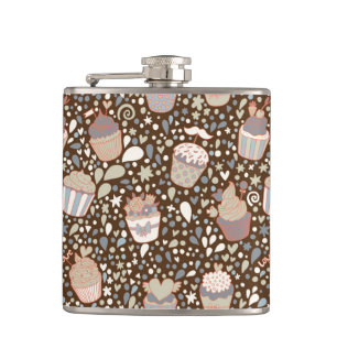 Flasques Motif doux fait de petits gâteaux savoureux