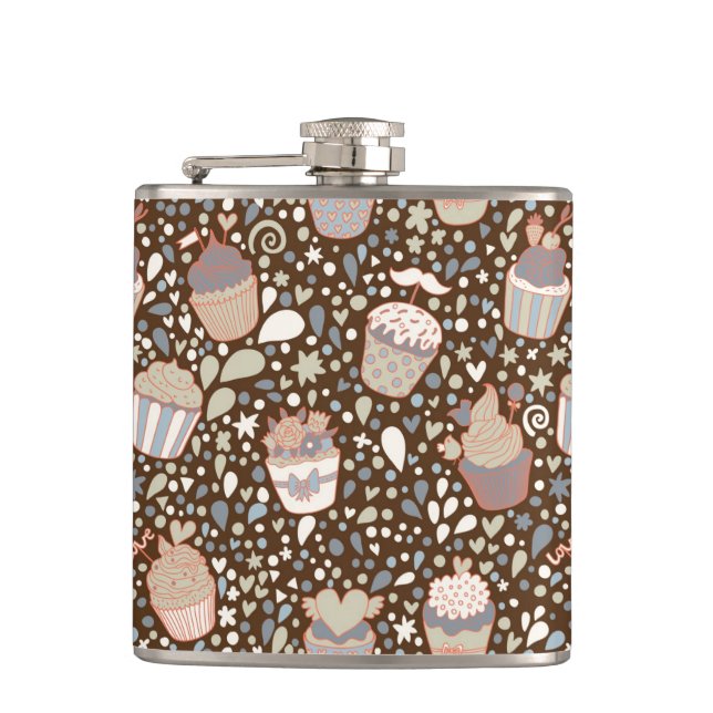 Flasques Motif doux fait de petits gâteaux savoureux (Devant)