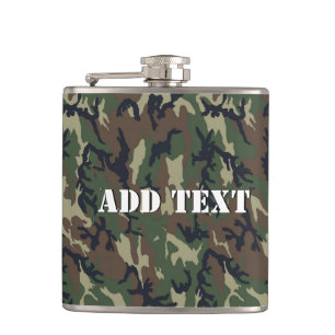 Flasques Motif du camouflage vert militaire