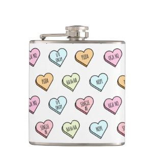 Flasques Motif du Coeur de bonbons de Valentine Sarcastique