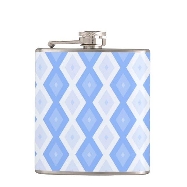 Flasques Motif en diamant bleu pâle (Devant)