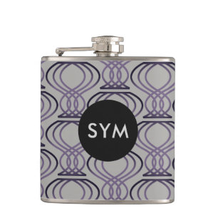 Flasques Motif final Burnt Purple et Silver
