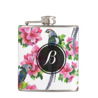 Motif Fleurs et Oiseaux de faisan colorés sauvages