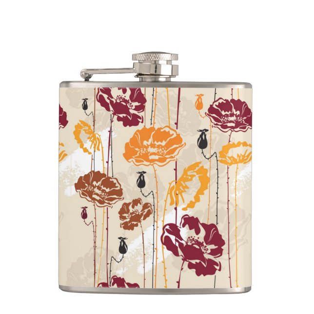 Flasques Motif floral 4 d'élégance abstraite (Devant)