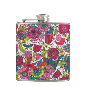 Flasques Motif floral lumineux