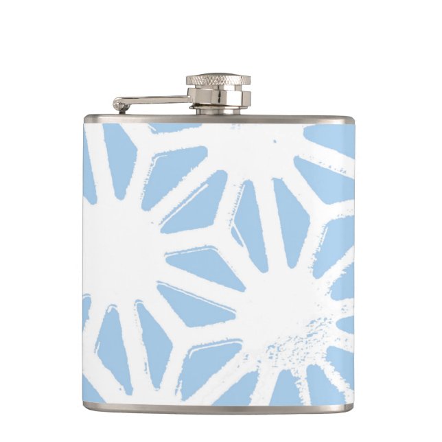 Flasques Motif géométrique bleu pâle (Devant)