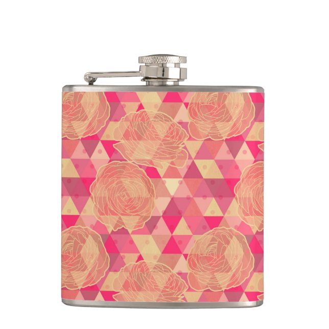 Flasques Motif géométrique de fleur (Devant)
