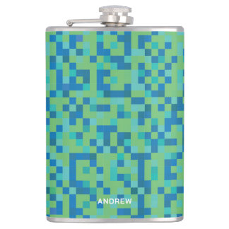 Flasques Motif Géométrique Moderne Épuré Avec Nom