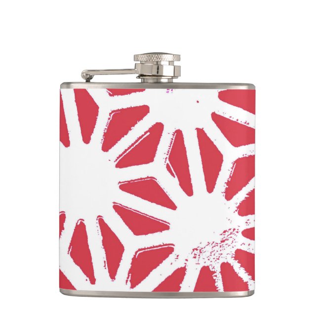 Flasques Motif géométrique rouge (Devant)