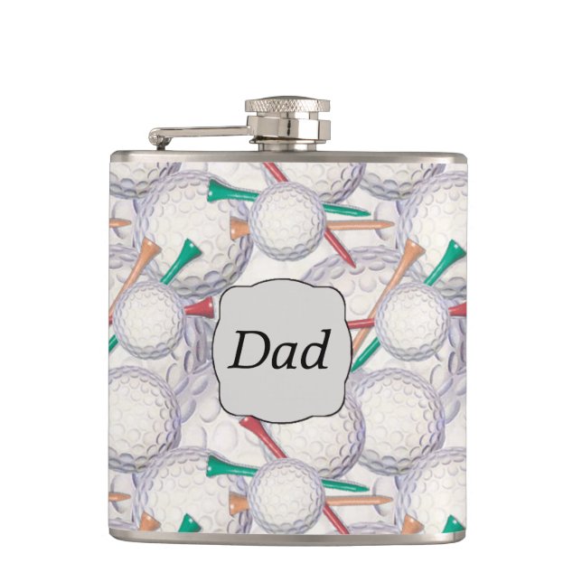 Flasques Motif Golfer Dad Golf Balls (Devant)
