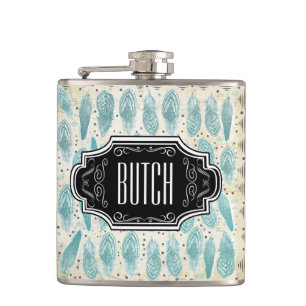 Flasques Motif Hipster noir et brun