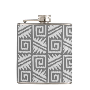 Flasques Motif Ikat Aztec - Nuances de gris / gris
