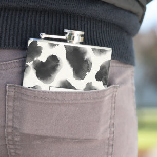 Flasques Motif imprimé vache noir et blanc
