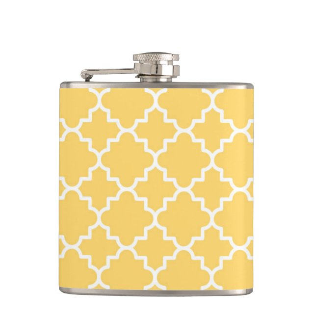 Flasques Motif jaune de Quatrefoil (Devant)