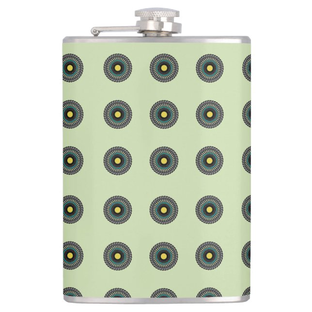 Flasques Motif mandala floral sans couture (Devant)