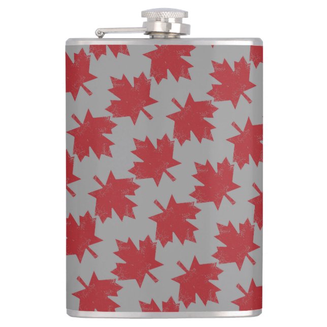 Flasques Motif Maple Leaf (Devant)