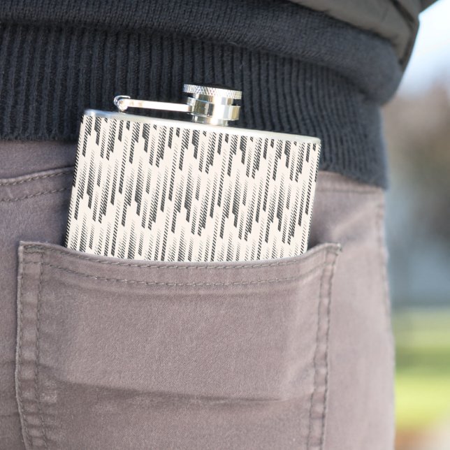 Flasques Motif moderne de pluie (En situation)