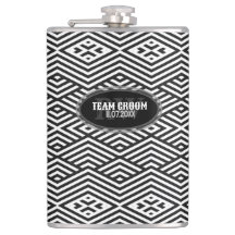 Motif moderne noir blanc Chevron Groomsmen Cadeau
